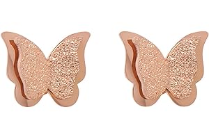 Rose Gold Exquisite Butterfly Earrings