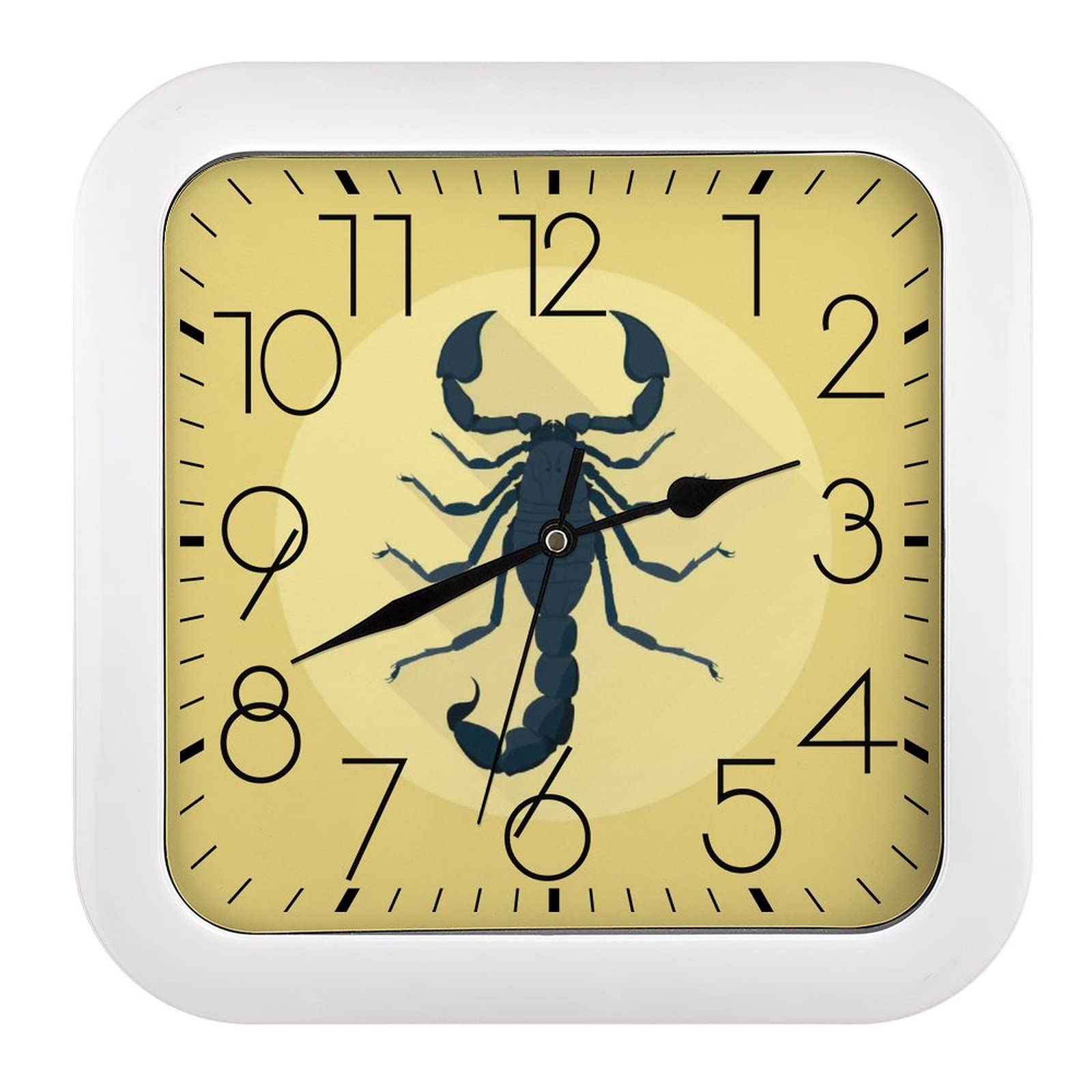 Horloge scorpion noir pour éliminer le bruit du tic-tac dans la chambre