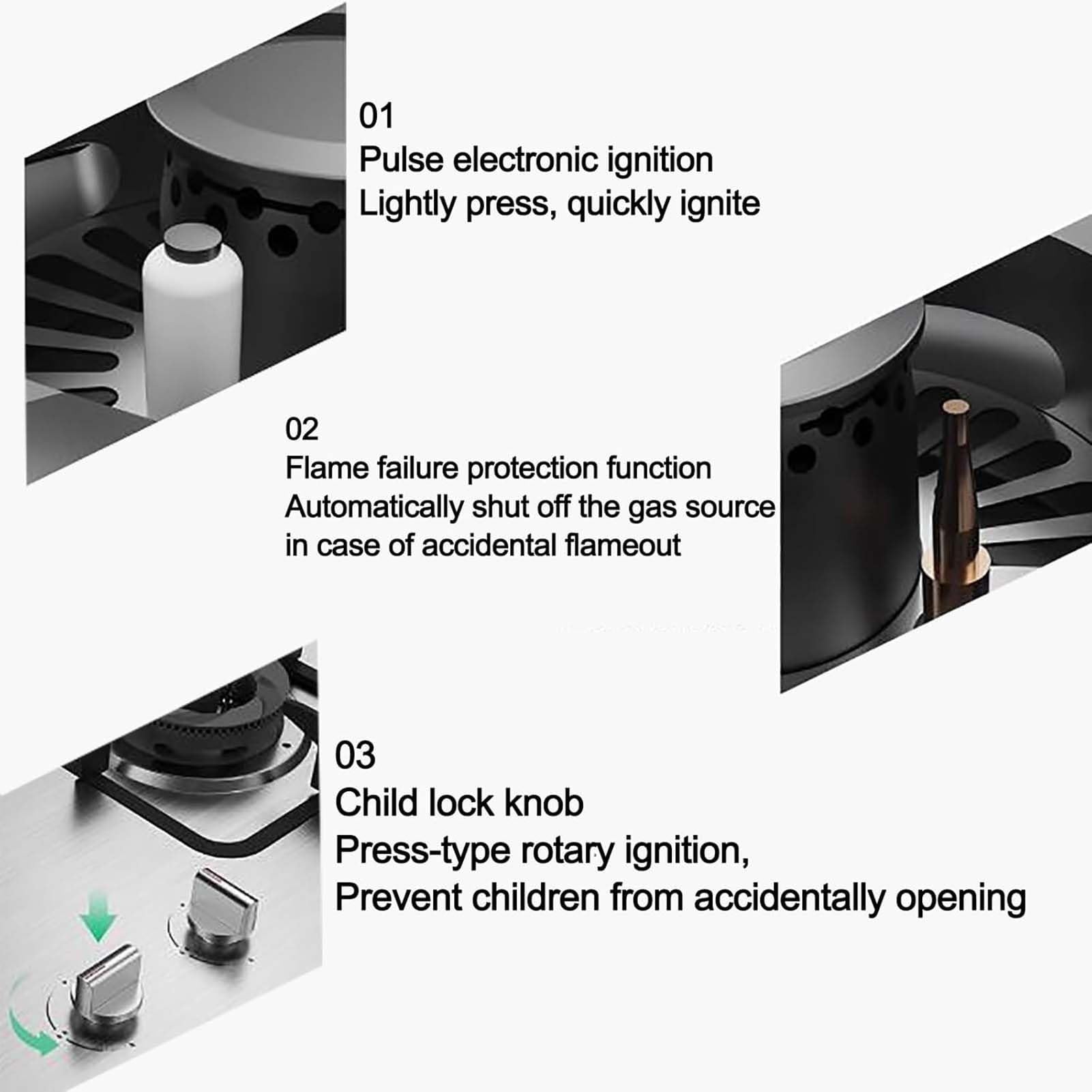 Cuisinière À Gaz Encastrable 2 Feux - 4,2 KW - En Acier Inoxydable, Cuisinières À Gaz De Table Et Encastrées, Accessoires De Cuisine De Camping(NG)