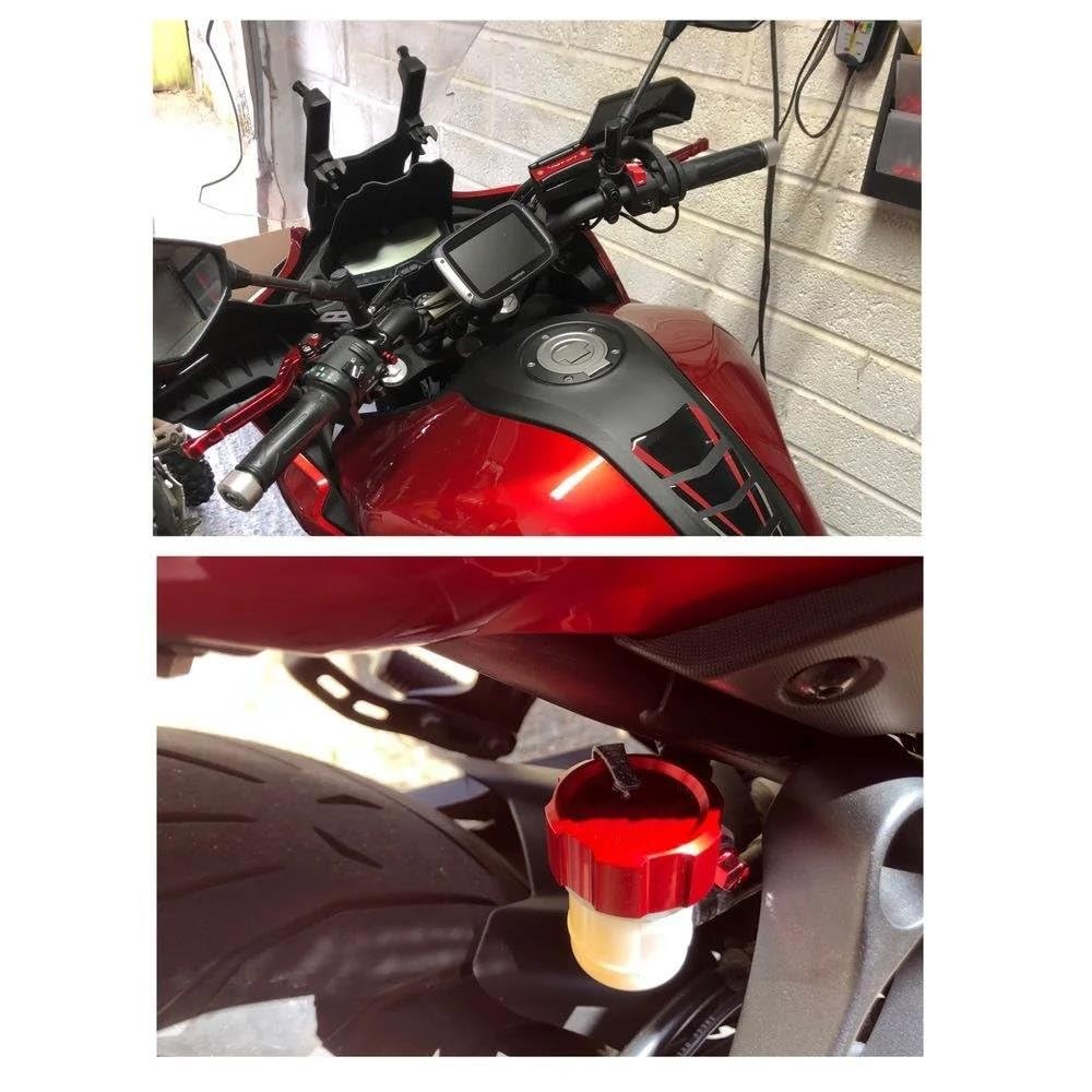Tapón Llenado Aceite del Motor para MT-07 2025 2024 MT 07 2014-2025 2022 Accesorios De Motocicleta Tapa del Depósito De Líquido De Freno Delantero Y Trasero Tapa De Aceite del Motor(Azul,A)