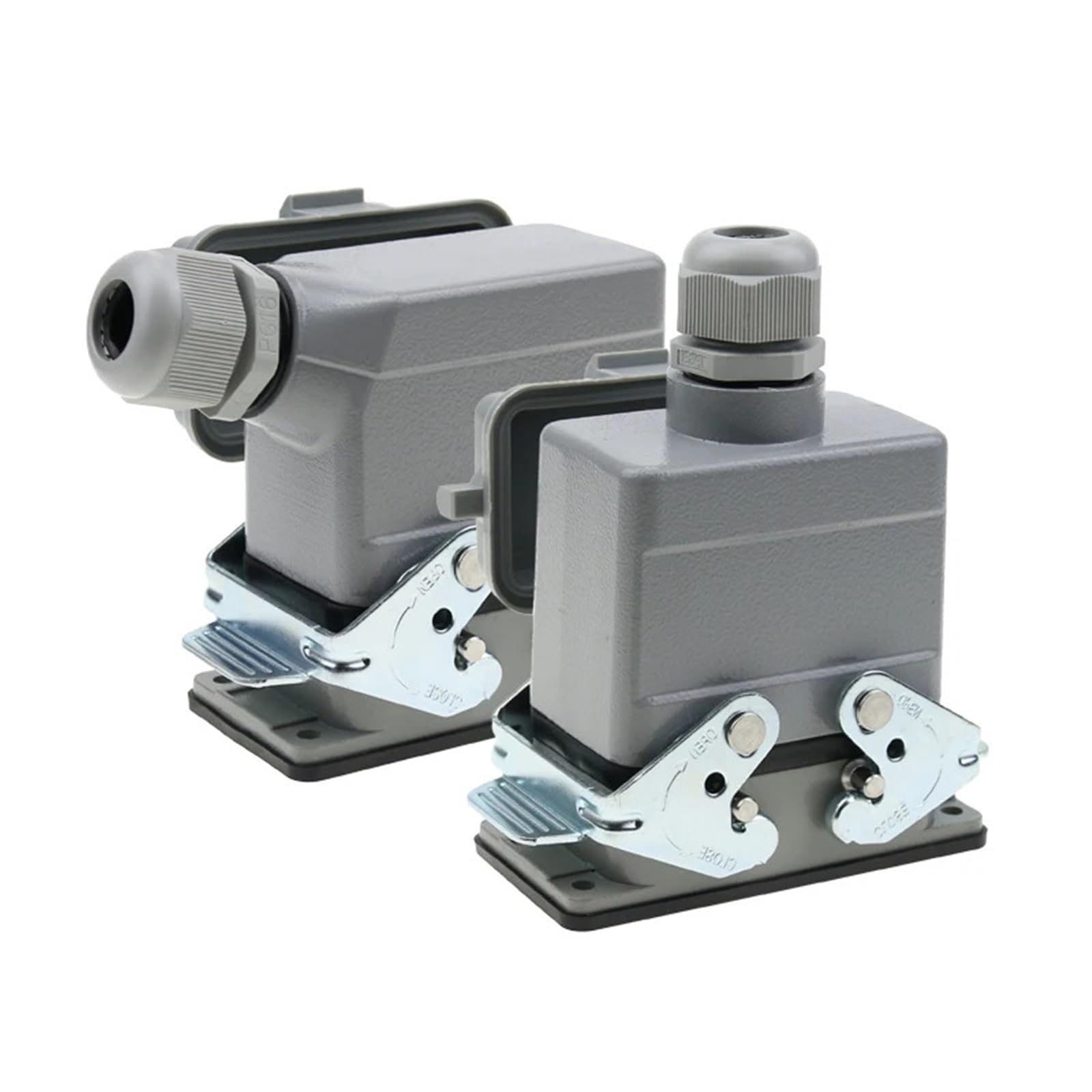 Conector de aviación de 10 núcleos HE-10-5-10 con base alta rectangular 16A