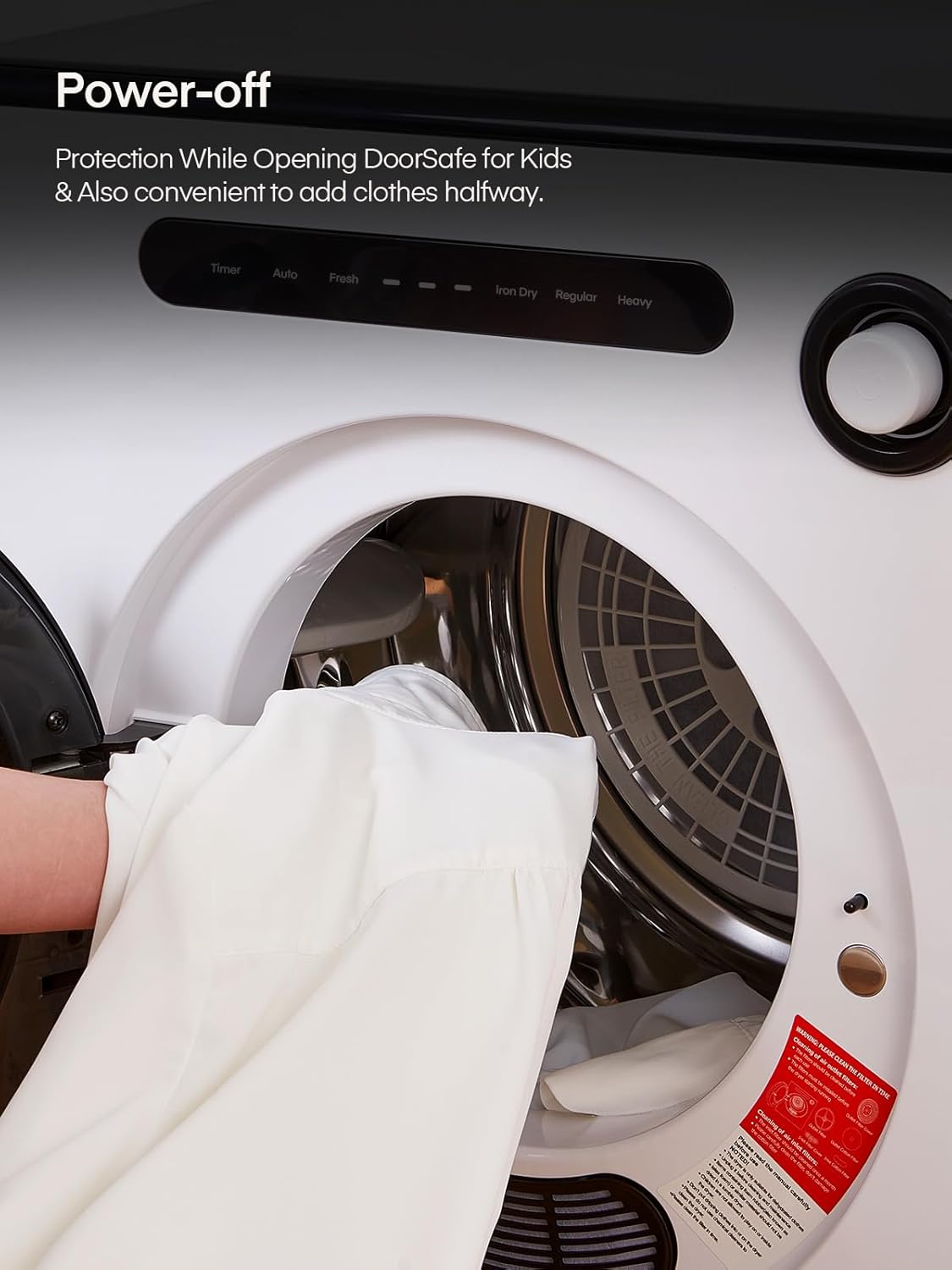 Power-off protection when opening door