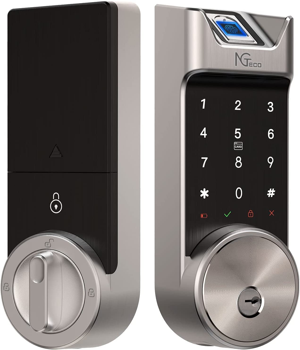 Buy NGTeco Smart Door Lock 5in1 keyless Fingerprint Entry Door Lock with auto Lock and