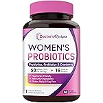Doctor\'s Recipes Women\'s Probiotic, 60 Caps 50 Billion CFU 16 Strains, with Organic Cranberry, Shelf Stable, Delayed Release, No Soy Gluten Dairy