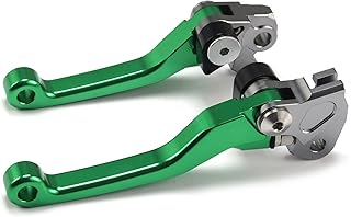 Dike Bike Clutch Brake Levers Billet Pivot CNC Foldable Brake Levers Compatible to KX65 2000-2021 KX85 KX100 2001-2021 KX125 2000-2005 KX250 2000-2004 KX500 KX250F 2004 Green