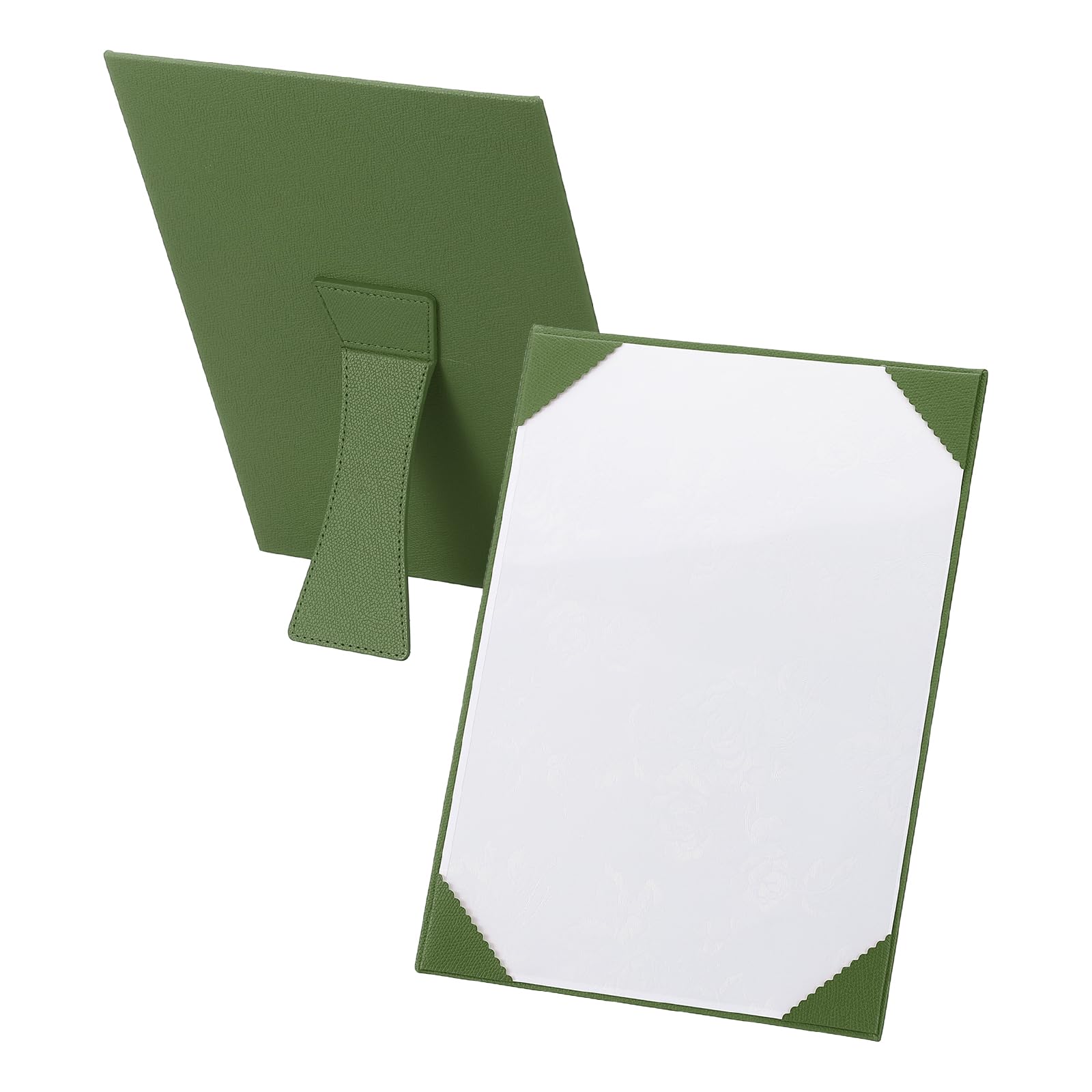 PATIKIL 11x8.5 Certificate Holder with Stand, Single-Sided Document Holders Vertical for Award Diploma Graduation Achievement Business License, Green