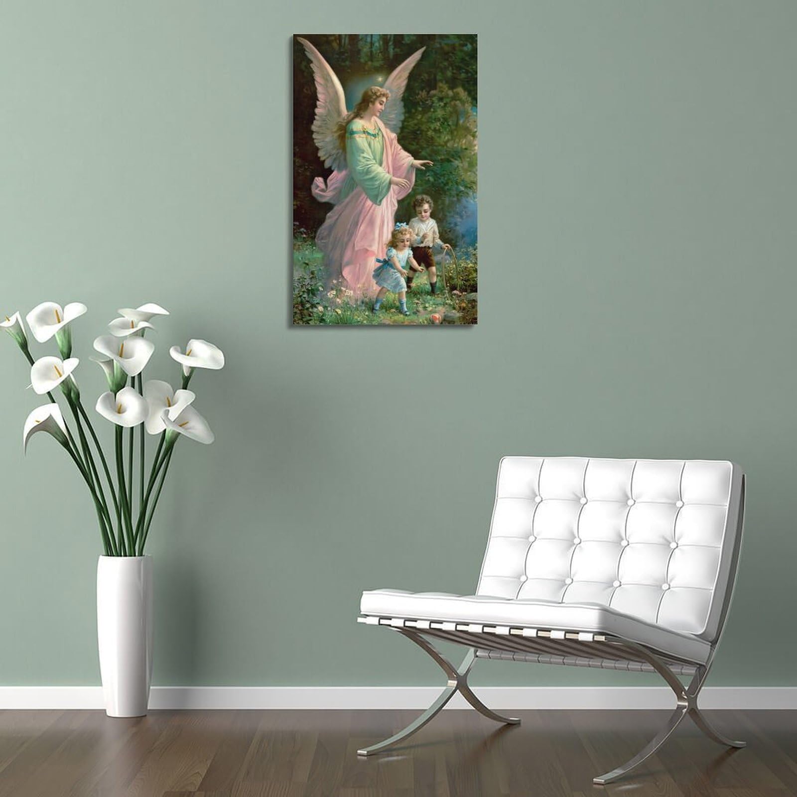 BPQN Vintage Guardian Angel Poster Angels Accompany The Children