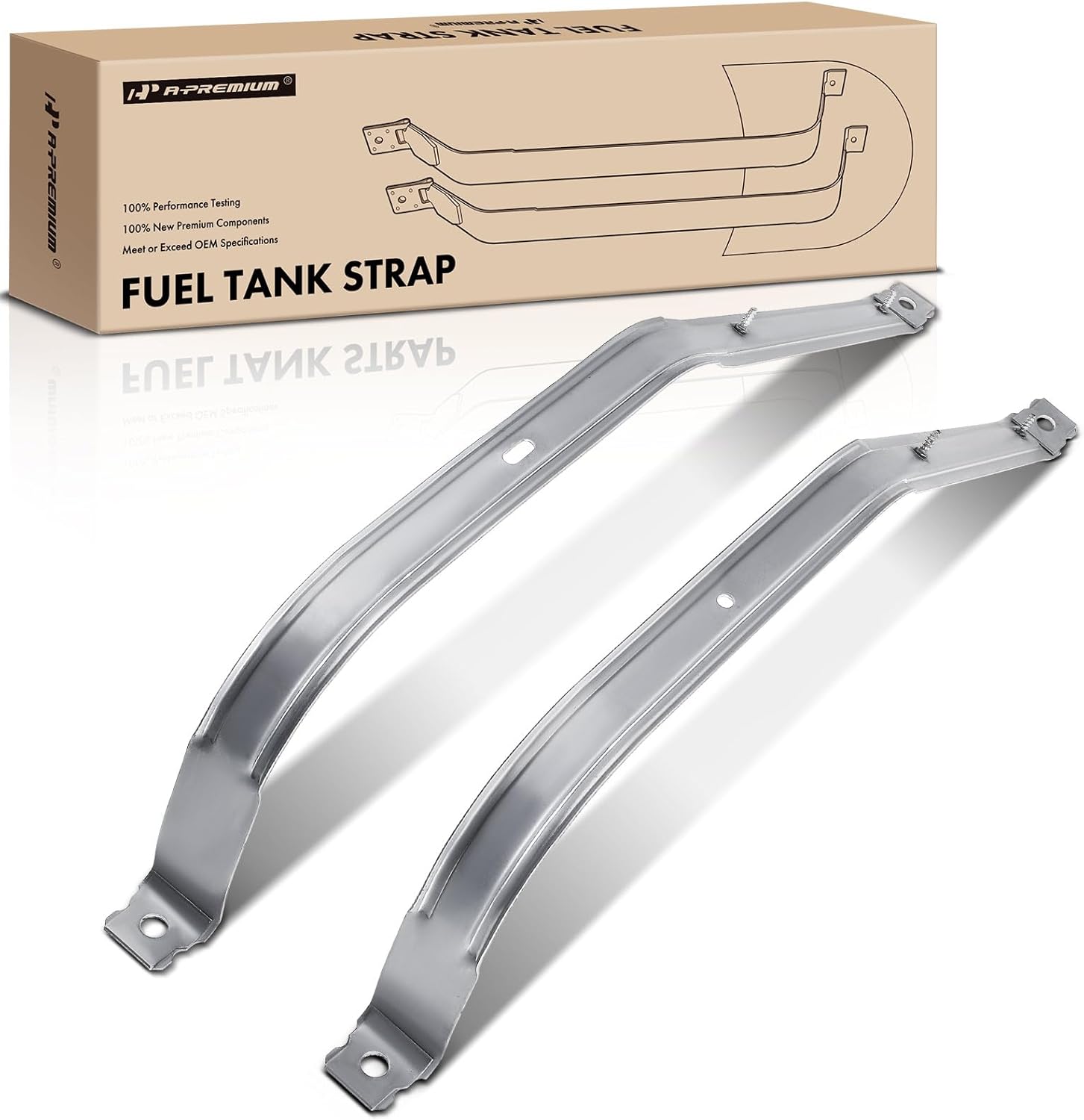 A-Premium Fuel Tank Straps Compatible with Volkswagen Beetle 1998-2011 Beetle Cabrio 2010-2011 Bora 2006-2010 Clasico 2011-2015 Golf Jetta 2-PC Set