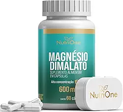 Mangésio Dimalato Concentrado 60 Cápsulas 500mg - Nutrione