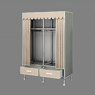 簡易ポータブル ワードローブ 衣装庫 カバー付き クロゼット 組立クローゼット 防湿 洋服収納 防塵 防カビの不織布クローゼット多層収納整理キャビネット 省スペース 寮寝室服収納キャビネット(100*45*170cm)