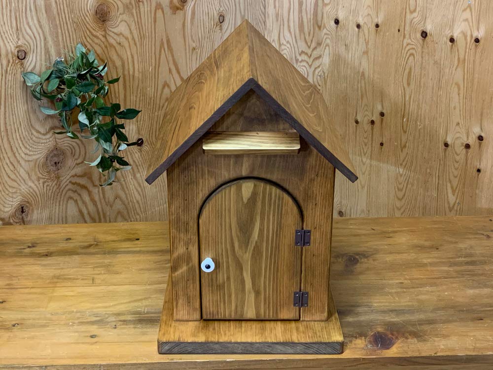 Amazon.co.jp: ポスト 鳥の巣箱風 アンティークブラウン 27×43×41cm