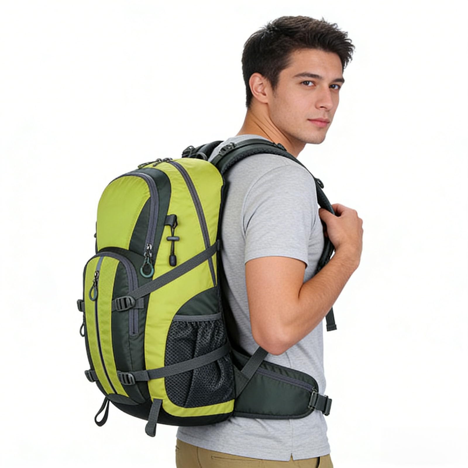 Wanderrucksack, Großer Outdoor Rucksack Wasserdicht mit Viel Stauraum, Ideal für Wandern, Camping, Reisen (Blau)