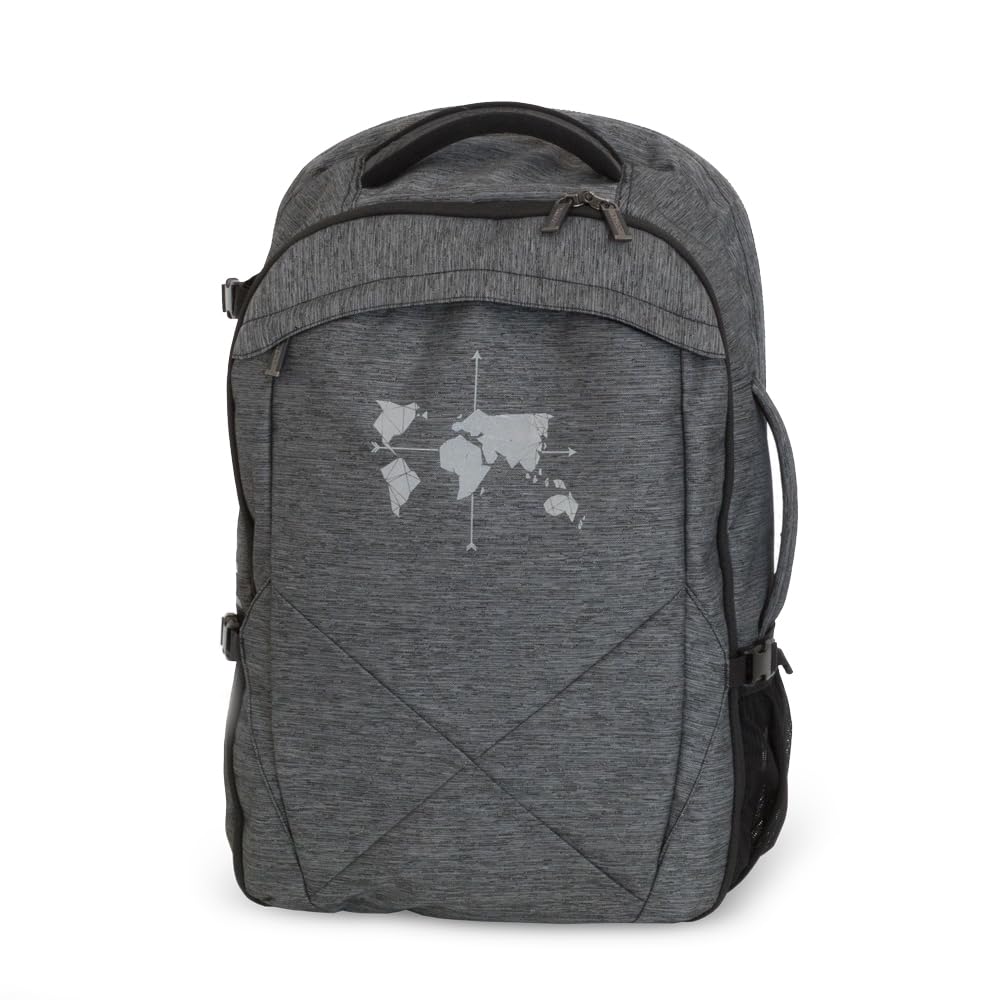 outdoorer Business-Rucksack mit Laptopfach Digital Nomad 35 – grauer 35 Liter Handgepäck-Rucksack für die Arbeit & unterwegs, für Herren & Damen, inklusive Regenschutz