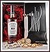 Produktbild Geschenk Bowmore 12 Jahre Whisky + Flaschenportionierer + 10 Edel Schokoladen von DreiMeister & DaJa + 4 Whisky Fudge, kostenloser Versand