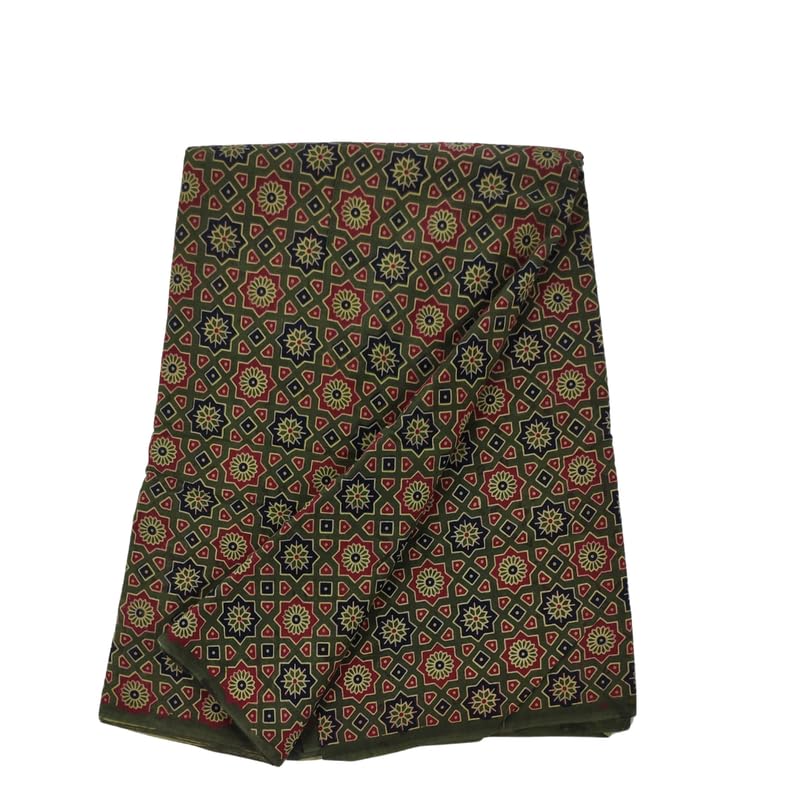Versatile Ajrakh Print Cotton Fabric - Clothing, For Shirt, Kurta, Shalwar, Gown, Suit, Blouse, Palazzo Pants, Home Decor - Designer, Eco-friendly-image-43
