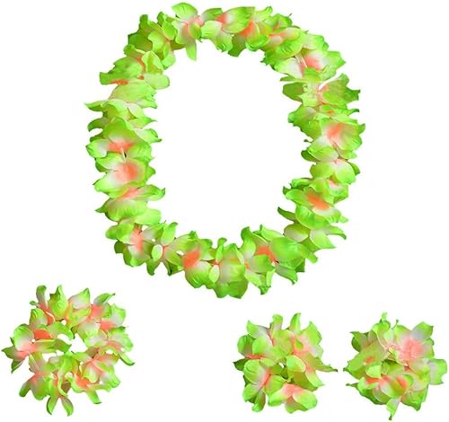 Miniatura 36 de Falda hawaiana de hierba Luau Hula con flores grandes para decoración de fiesta de baile