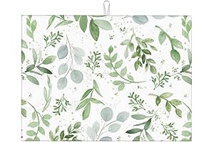 Super Absorbent Washable Dish Drying Mat for Kitchen Counter - 18"x24" Green