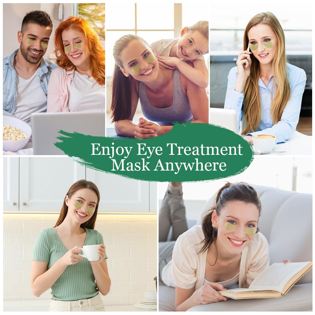 LOPHE Patch Occhi, 60 Pezzi Eye Patch Maschera Occhiaie e Borse, Collagene Patches Occhi per Rimuovi Puffiness, Idrata Anti-Età(Verde)