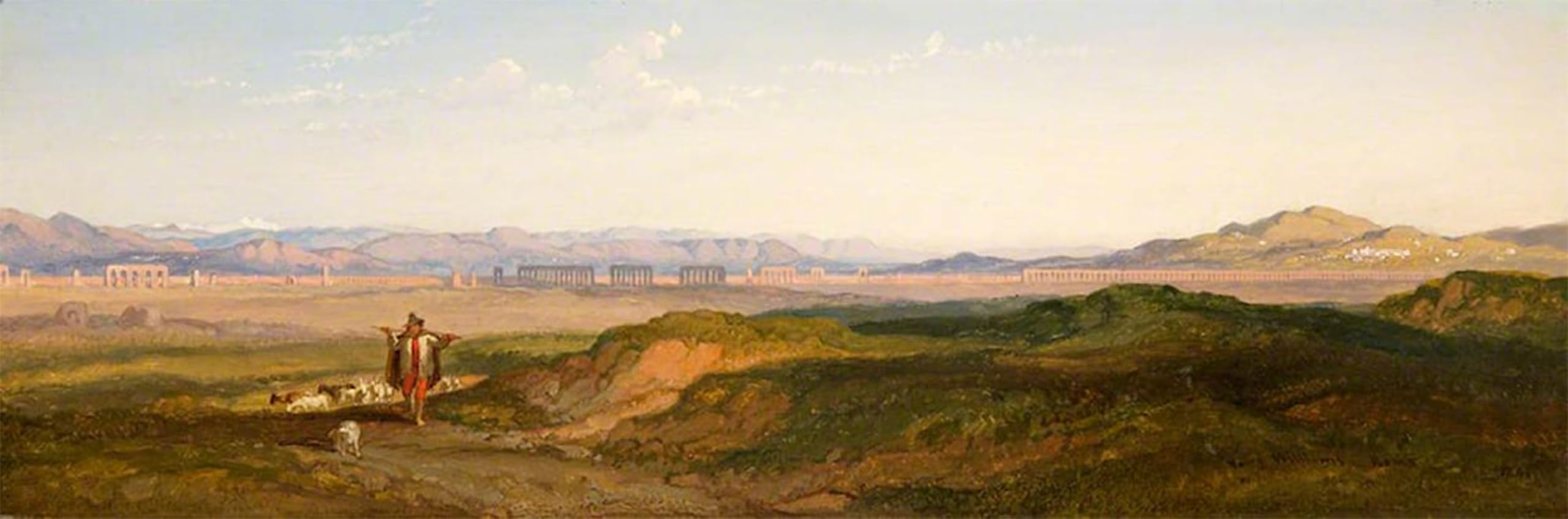 POSTERIIk Famous Animal Posters Vintage Picture Roman Aqueduct in the Campagna by Penry Williams Modern Wall Decor for Home Decor 60x90cm