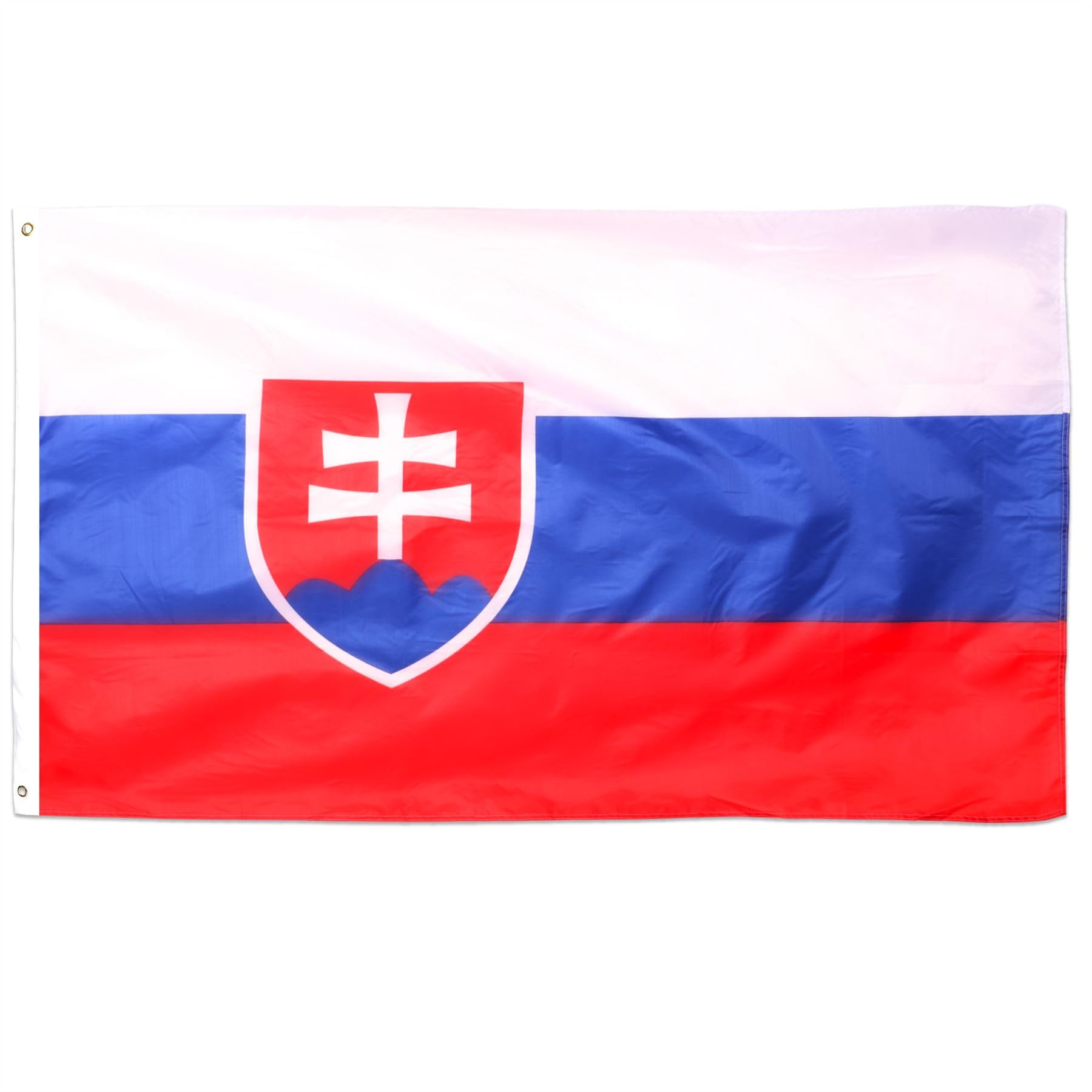 Large Slovakia Flag - 5ft x 3ft Slovakian Flag - Euros Football Supporter Indoor Outdoor Decoration