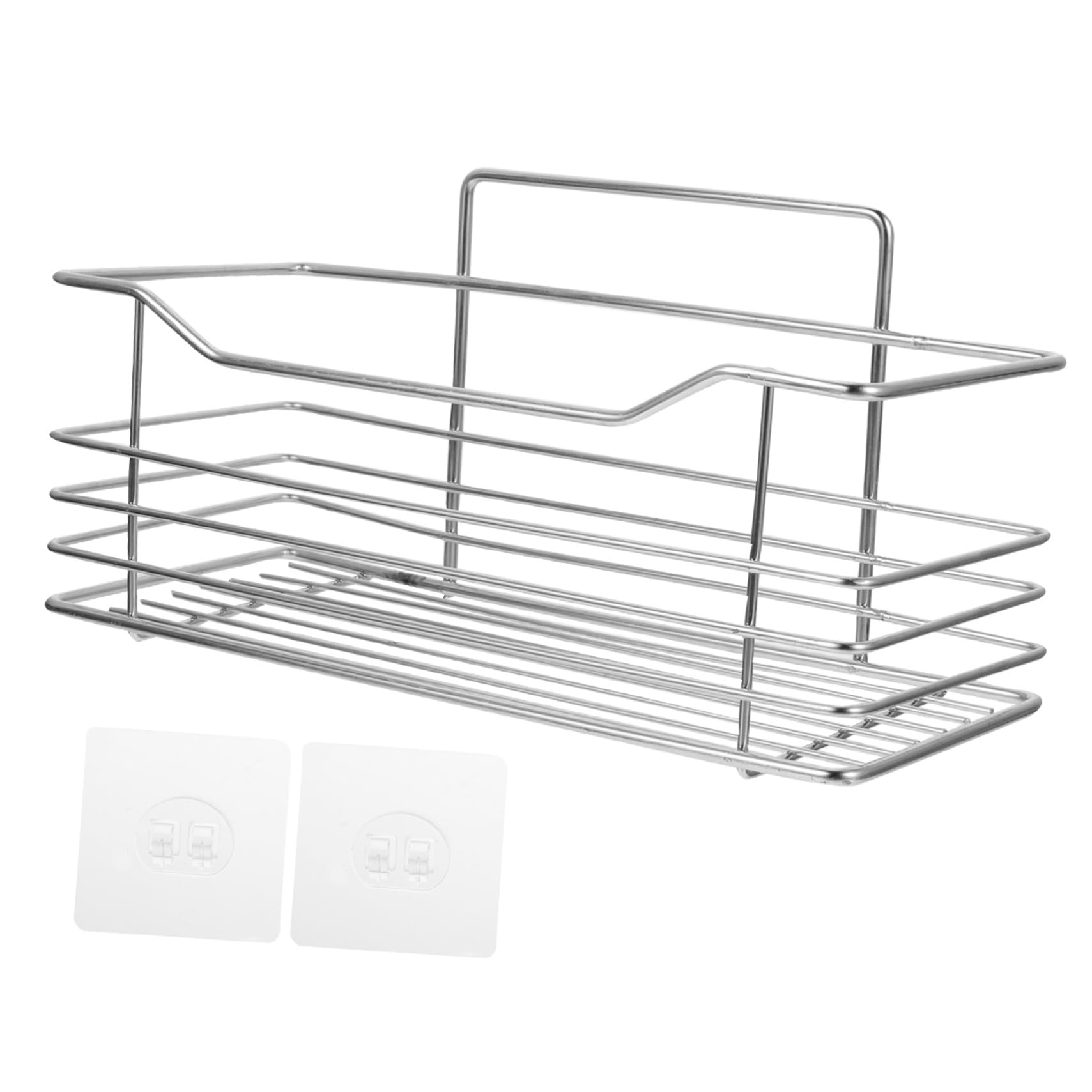 HEALLILY No Drilling Adhesive Bathroom Shower Shelf Wall Mounted Holder for Shampoo Condiments Kitchen Spice Organization Space-saving Design