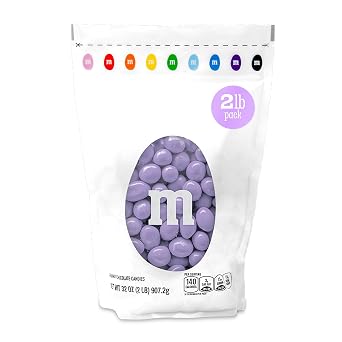M&MS WORLD Peanut Light Purple Chocolate Candy-2lbs of Bulk Candy in Resealable Pack for Candy Buffet,Birthday Parties,Theme Meetings,Candy Bar,Sweet Stuff for DIY Party Favors or Edible Decoration