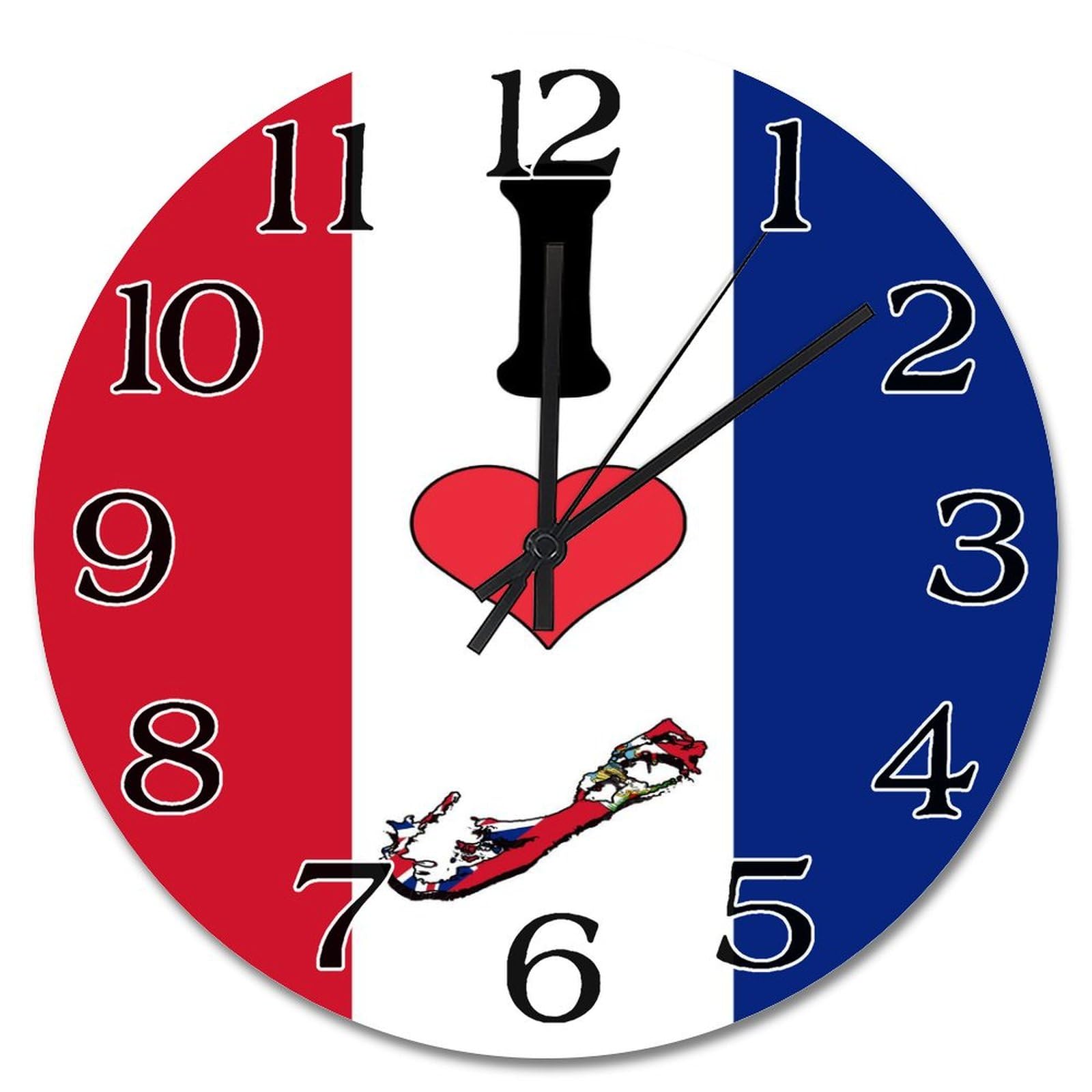 Horloge murale vintage en bois Bermudes pour habiller un mur vide