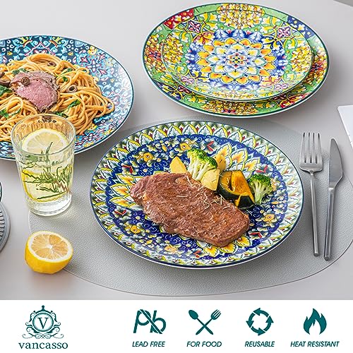 image for vancasso Dinner Plates Set of 6-10.5 Inch Ceramic Plates, Microwave, O