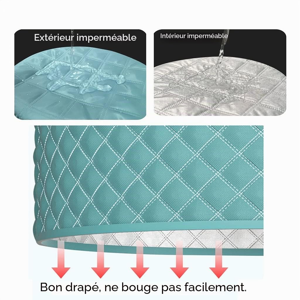 Rideaux De Douche Rideau De Douche en Coton Épaissi Rideau De Douche De Salle De Bains Imperméable, Rond Polyester Suspendu Double Rideau De Douche Zippé ( Size : 80X200CM )