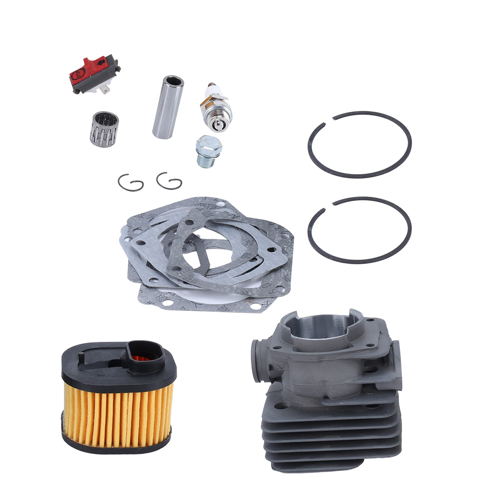 Aramox Zestaw Tłoka Cylindra, Cylinder Piły łańcuchowej ze Stopu Aluminium ze świecą zapłonową i Filtrem, Części Zamienne do 372 XP 362 365 371, dla Użytkowników Zajmujących się naprawą pił Ogrodowych