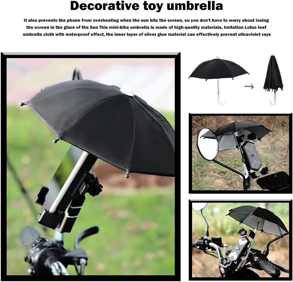 Support Téléphone Avec Mini Parapluie - Ventouse, Protection Solaire Et Anti-éblouissement, Design Cochon (orange)