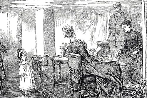 Illustration d'une petite fille par Mary Ellen Edwards pour salon chaleureux
