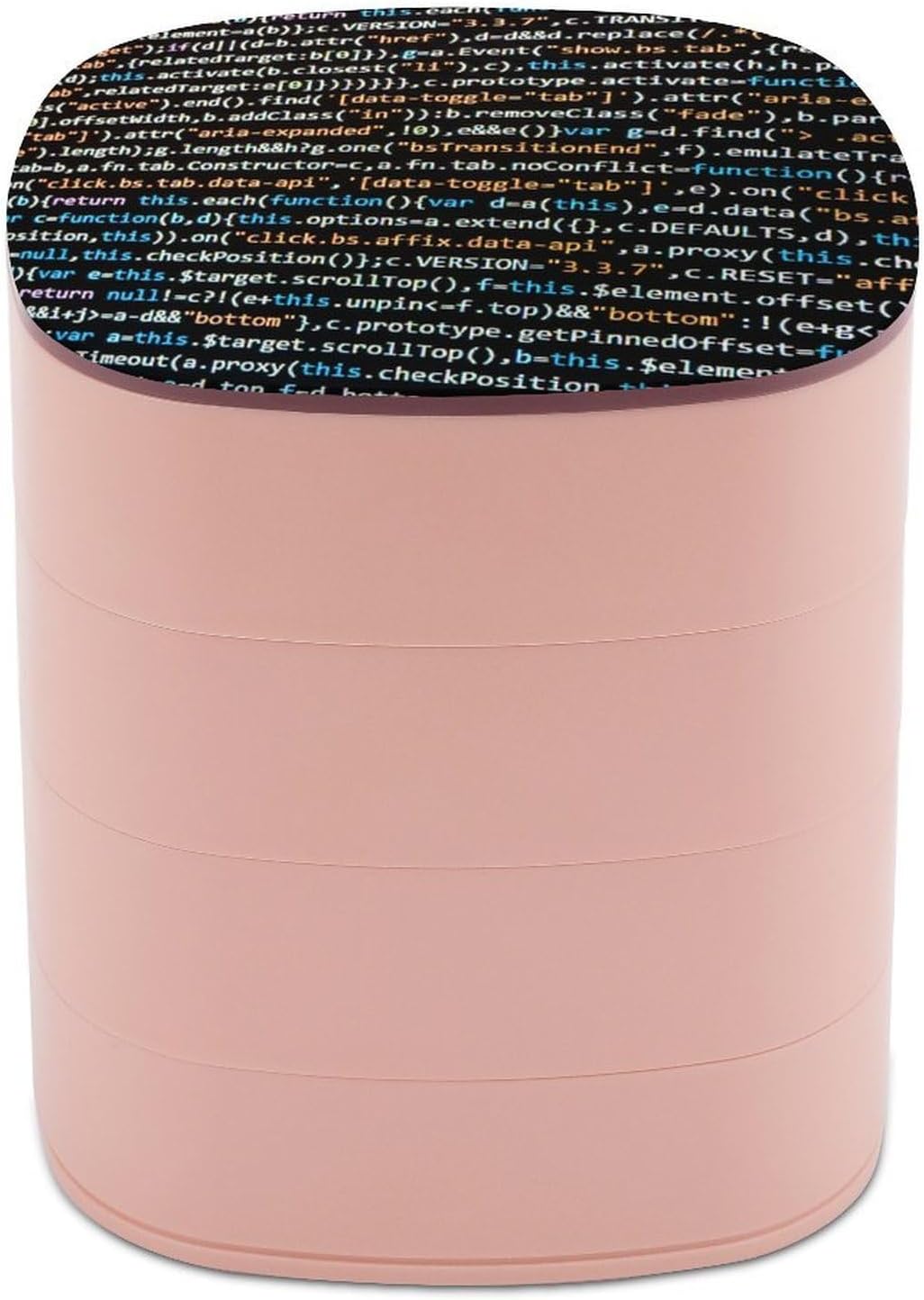Programmer Computer Code Compact Rotating Jewelry Box for Storing Accessories