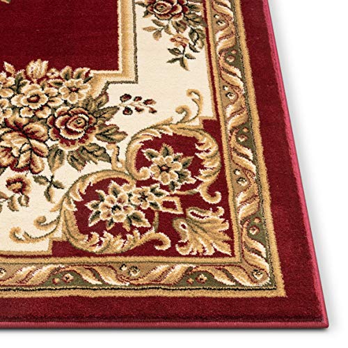 Tapete Pastoral Medallion Rojo 160x221 cm miniatura 4