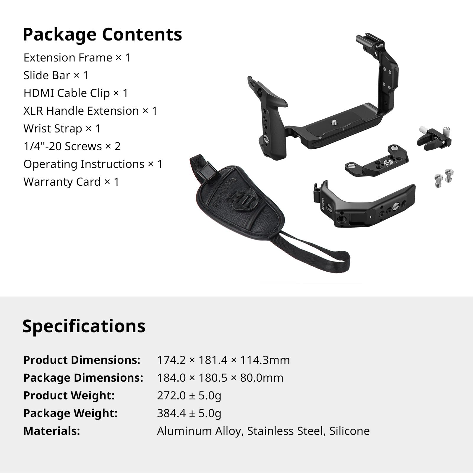 SMALLRIG Kit Cage pour Canon C50 avec Extension de Poignée XLR, Cage pour Caméra avec Griffe Porte-Accessoires, Serre-Câble pour HDMI, Plaque de Dégagement Rapide Intégrée pour Arca Trépied - 5657