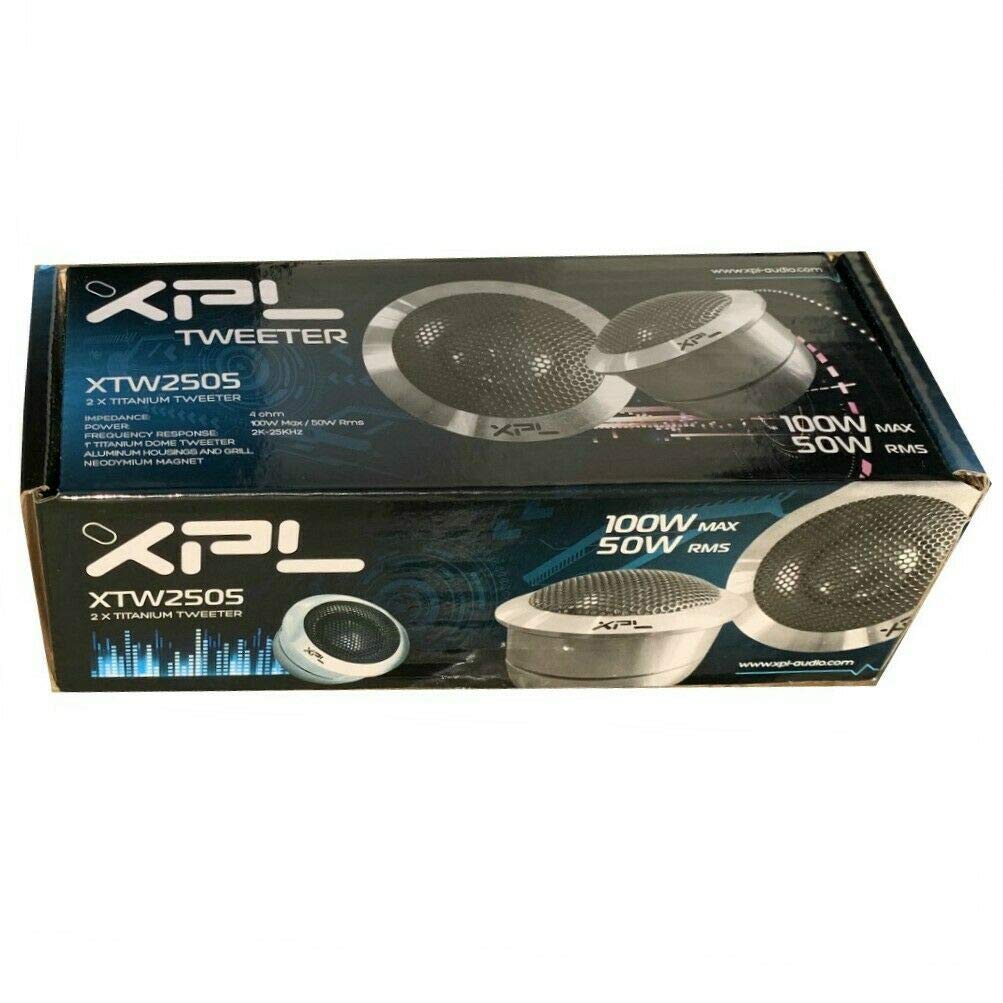 XPL XTW2505 coppia di tweeter da 50 watt rms e 100 watt max da 5,70 cm di diametro 2" in alluminio con ridotta profondita' solo 2,20 cm a coppia