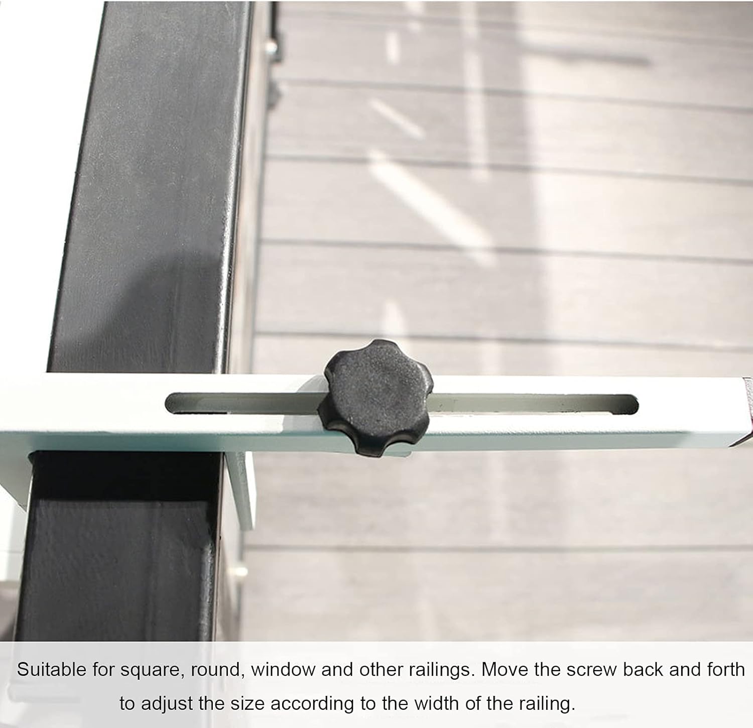 Balcony Railing Hanging Table, Foldable Computer Desk, Home Bar, Garden Outdoor Terrace Coffee Side Shelf, White