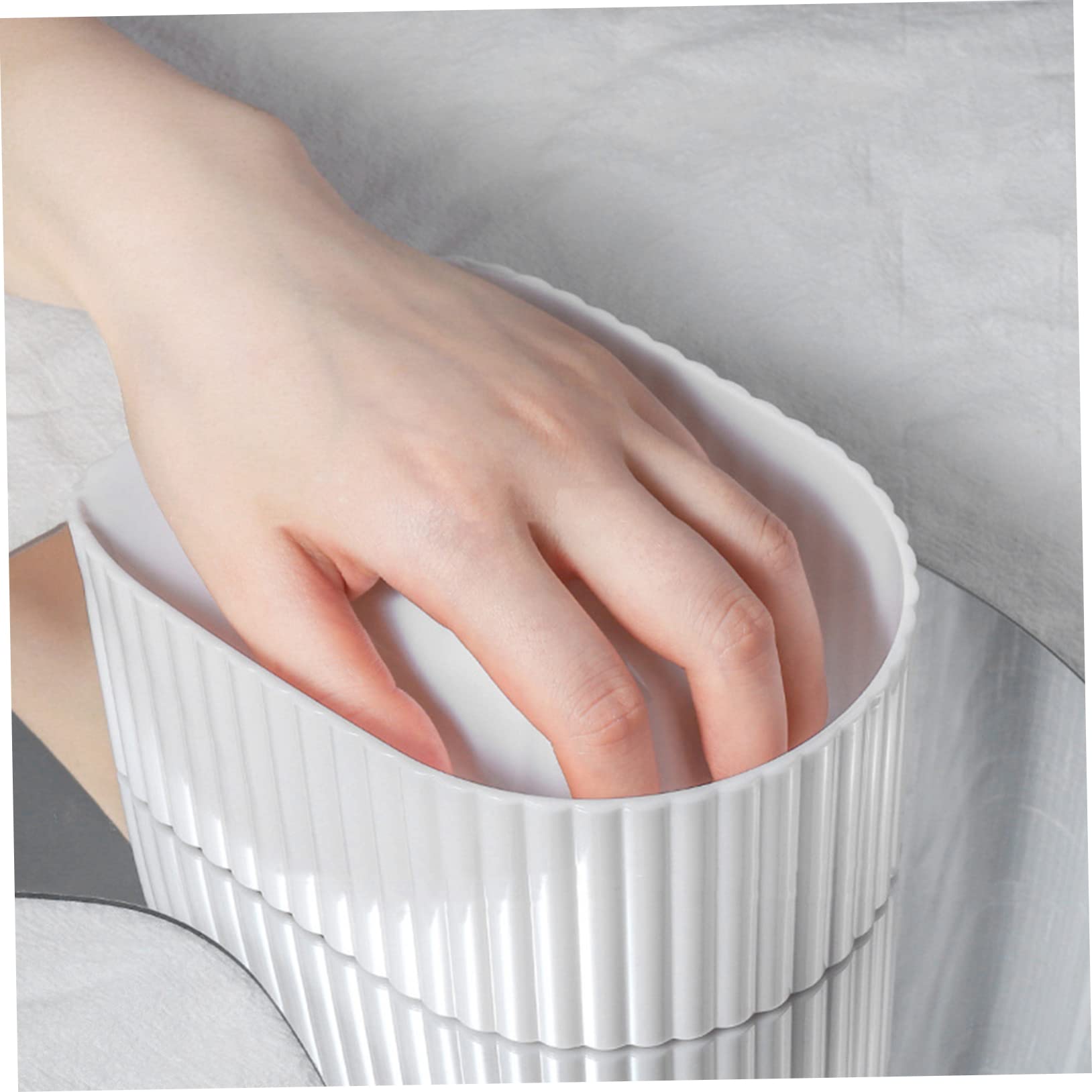 Happyyami 2 Piezas Herramienta de tazón de mano remojo Gel eliminar barniz las manos clavo cuencos de manicura Tazón para los dedos removedor de uñas Acrílico