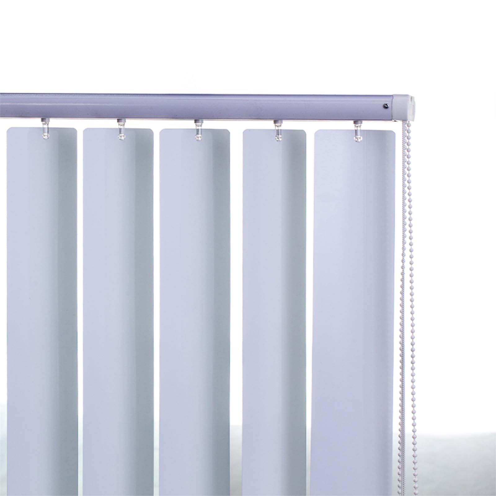 Lamellenvorhang Komplettset Schiebevorhang Nach Maß viele Größen & Farben Blickdicht lichtdurchlässig Fenster Vorhang Aluminium Vertikaljalousie Verdunkelungsgardine (55cm x 230cm)