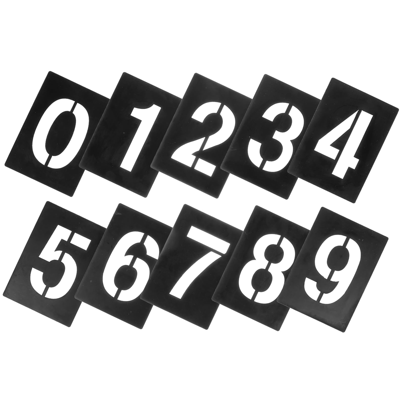 HOMSFOU 3 Set Stencil Riutilizzabili per Template per Etichettatura e Te Facili Usare e Leggeri