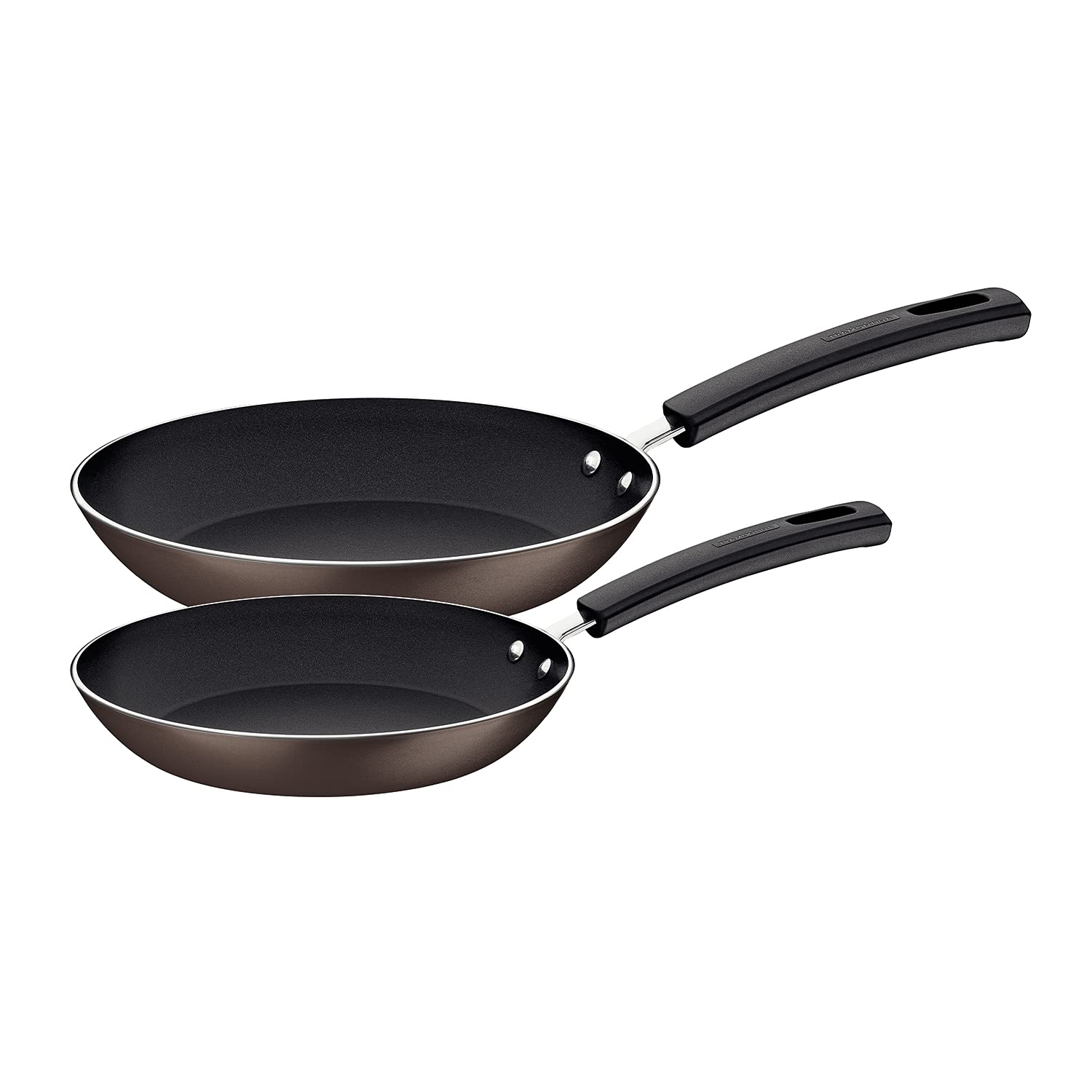 TramontinaSicilia 2 Pieces Hazelnut Aluminum Frying Pan Set with Interior and Exterior Starflon Excellent PFOA Free Nonstick Coating 24cm + 28cm