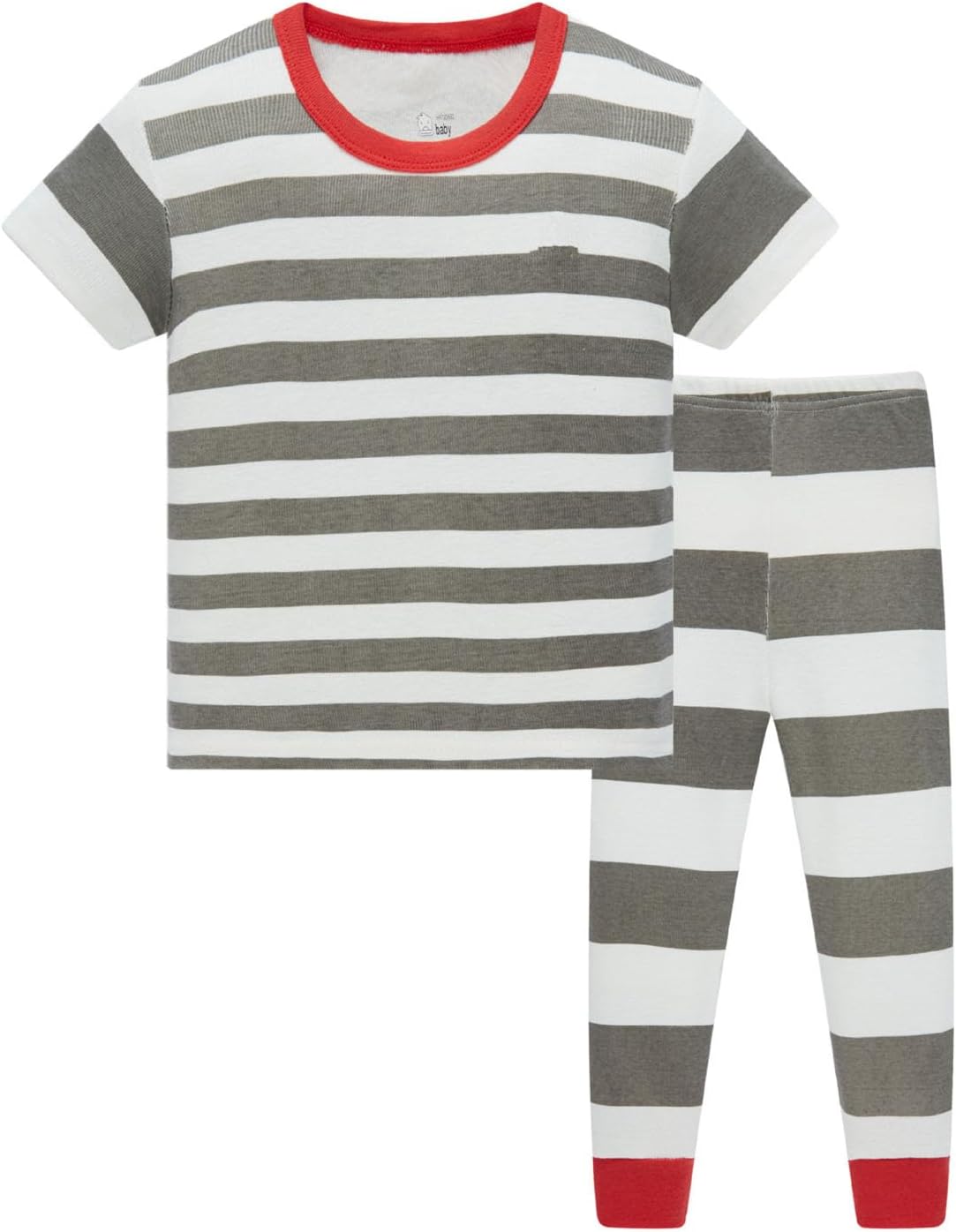 Boys 2 Pieces Outfits Casual 2 Piece Short Sleeve Tops And Wide Leg Pants Print Crewneck Lightweight Matching Clothing Sets
