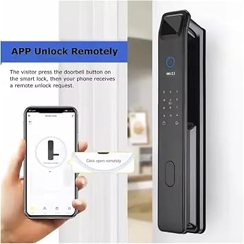 Smart Lock, 3D Face Recognition Unlock Digital Door Lock With Camera FInrprint Password Unlock Keyless Electronic Door Lock(30x240 6068 D17)