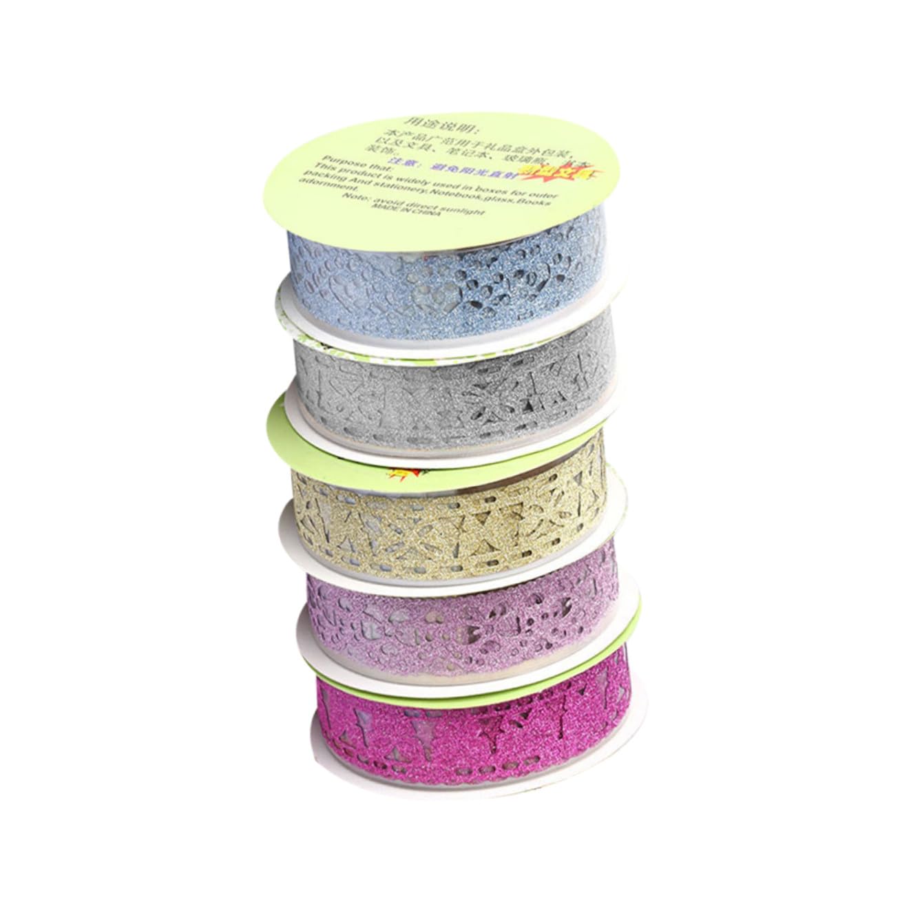COHEALI 10 Pcs Decorative Tape Bling Glitter Tape Decorative Duct Tape Beautiful Tapes Scrapbook Tape Bud Silk Tape Lace Tape Adhesive Tape Stickers Sticky Tape Hollow Stationery