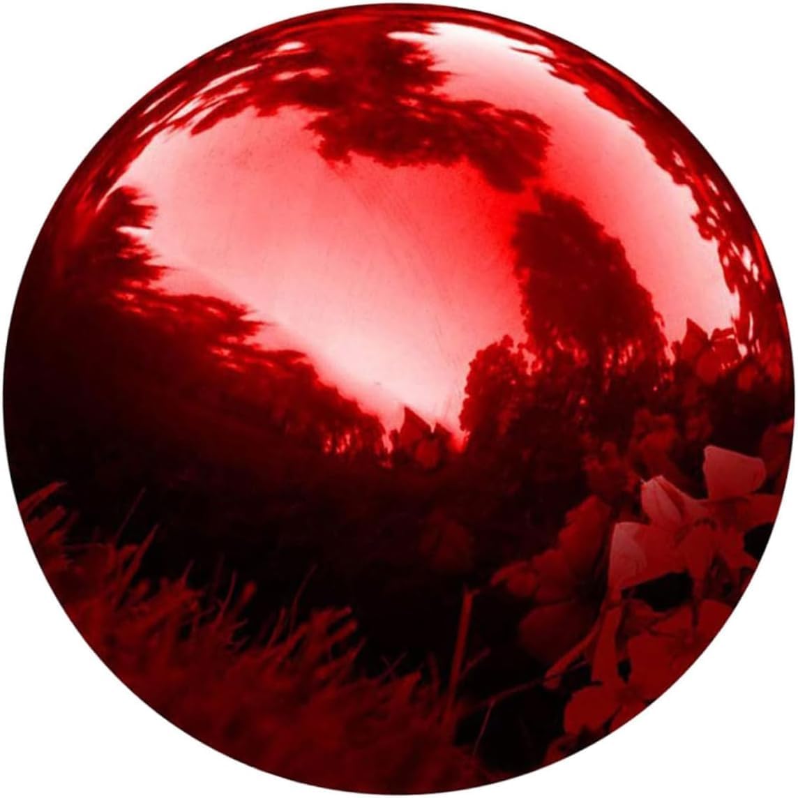 mirror finish garden ball,gazing balls, Ball garden gazing ball prom boutique polishing ball Mirror decorate mirror ball gazing balls for gardens Christmas tassel exquisite gazing ball ( Color : Red