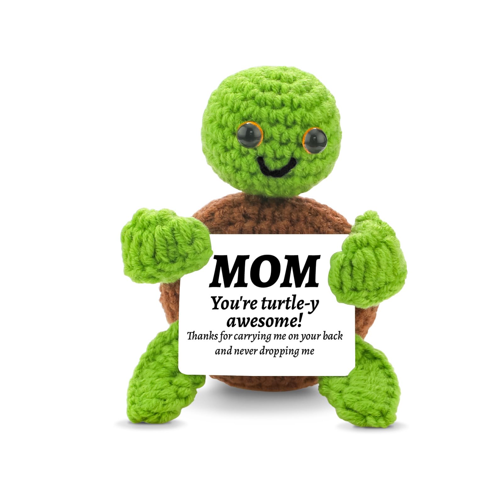 LIGETON for Mom from Daughter Son,Funny Gifts Birthday Gifts for Grandma Mother,Mini Positive Handmade Crochet Christmas Stocking Stuffers Secret Santa Gift Ideas