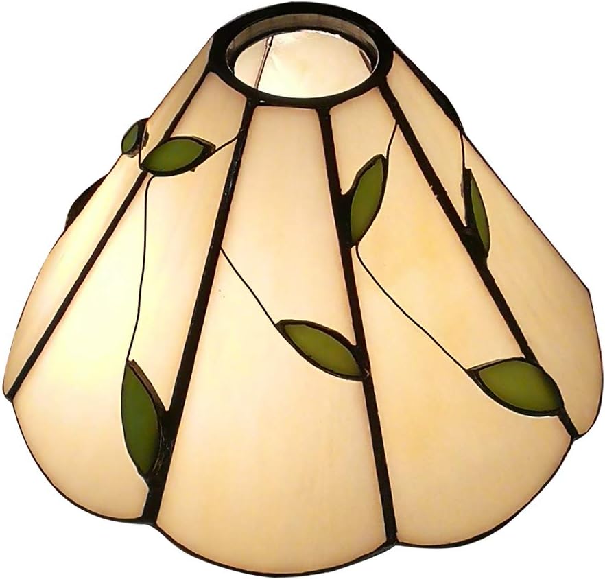 NoBeiYi Tiffany Style Leaf Wall, Pendant, Chandelier Replacement Lamp Shade, 7.5-Inch Width, Three-Dimensional Glass, Exclusion Accessories, Pack of 1