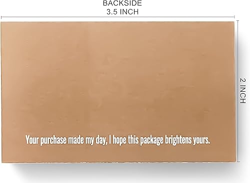 Miniatura 2 de RXBC2011 Tarjetas de agradecimiento con texto en inglés "You are the Heart of my Business". Paquete de 100 tarjetas de visita (color Kraft, 100