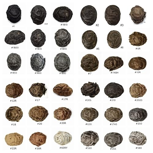 Miniatura 7 de Toupee para hombre, Protesis Capilar para hombre, sistema de reemplazo de cabello humano natural inyectado piel de polietileno completo para hombre,