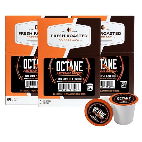 Miniatura 106 de Fresh Roasted Coffee, Tostado italiano, oscuro, 96 cápsulas para cafeteras K Cup